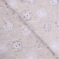 Obrázok ku produktu DEKORAČNÁ LÁTKA kvety púpava béžová