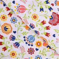 Obrázok ku produktu DEKORAČNÁ LÁTKA folklórne kvety biela