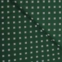 Obrázok ku produktu BAVLNENÁ LÁTKA folklórna BODKOVANÁ KOCKA zelená biela