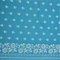 Obrázok ku produktu BAVLNENÁ LÁTKA folklórna BORDÚRA modrá tyrkysová