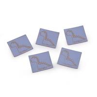 Obrázok ku produktu Nášivka štítok z eko kože dinosaurus modrá