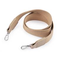 Obrázok ku produktu TEXTILNÁ RÚČKA NA TAŠKU S KARABÍNOU béžová so striebornými prvkami