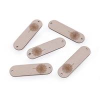 Obrázok ku produktu Nášivka štítok z eko kože púpava sivá béžová