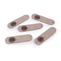 Obrázok ku produktu Nášivka štítok z eko kože púpava hnedá béžová