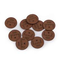 Obrázok ku produktu NÁŠIVKA z eko kože HANDMADE tmavá hnedá