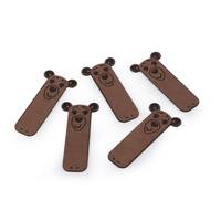 Obrázok ku produktu NÁŠIVKA z eko kože medvedík tmavá hnedá