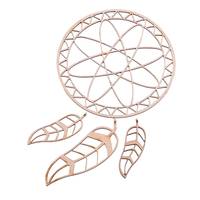 Obrázok ku produktu Drevený lapač snov s doplnkami 22cm