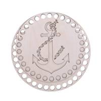 Obrázok ku produktu Drevené dno na košík okrúhle vyrezávané kotva 1bal