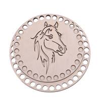 Obrázok ku produktu Drevené dno na košík okrúhle vyrezávané koník 1bal