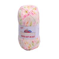 Obrázok ku produktu Pletacia priadza HIMALAYA Super Sfot DK Dot 76003 biela ružová oranžová žltá zelená