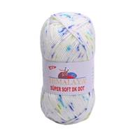 Obrázok ku produktu Pletacia priadza HIMALAYA Super Soft  DK Dot 76007 biela žltá fialová modrá