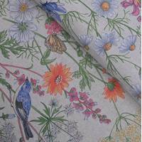 Obrázok ku produktu DEKORAČNÁ LÁTKA jednofarebná béžová ražná lúčne kvety