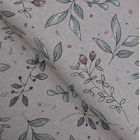 Obrázok ku produktu DEKORAČNÁ LÁTKA jednofarebná béžová ražná kvety