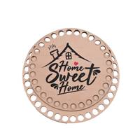 Obrázok ku produktu Drevené dno na košík okrúhle maľované home 1