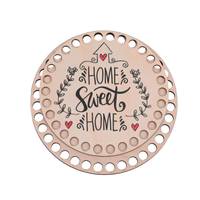 Obrázok ku produktu Drevené dno na košík okrúhle maľované home 2