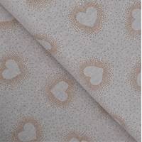 Obrázok ku produktu DEKORAČNÁ LÁTKA srdce béžová