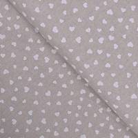 Obrázok ku produktu DEKORAČNÁ LÁTKA srdce béžová