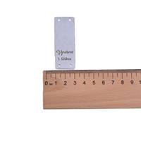 Obrázok ku produktu NÁŠIVKA Vyrobené s láskou strieborná 6x2cm dole