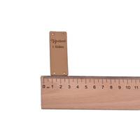 Obrázok ku produktu NÁŠIVKA Vyrobené s láskou hnedá svetlá 6x2cm hore