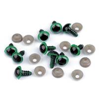 Obrázok ku produktu OČI bezpečnostné 10mm zelené 2 páry