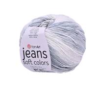 Obrázok ku produktu Pletacia priadza YarnArt JEANS SOFT COLORS 6208 biela sivá