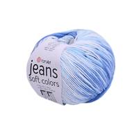 Obrázok ku produktu Pletacia priadza YarnArt JEANS SOFT COLORS 6213 modrá biela