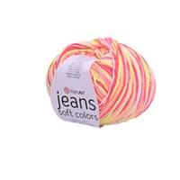 Obrázok ku produktu Pletacia priadza YarnArt JEANS SOFT COLORS 6214 žltá ružová biela
