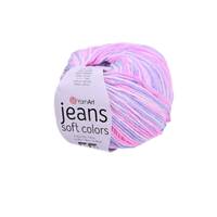 Obrázok ku produktu Pletacia priadza YarnArt JEANS SOFT COLORS 6205 fialová ružová biela