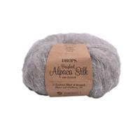 Obrázok ku produktu Pletacia priadza Drops BRUSHED ALPACA SILK  02 svetlá sivá