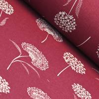 Obrázok ku produktu DEKORAČNÁ LÁTKA bordová kvety púpava