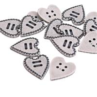 Obrázok ku produktu GOMBÍK plastový srdce sivá 23x27mm