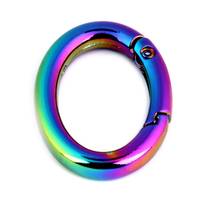 Obrázok ku produktu KARABÍNA oválna na kabelky 28x38mm dúhová