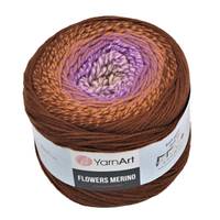 Obrázok ku produktu Pletacia vlna YarnArt FLOWERS MERINO 548 fialová hnedá