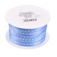 Obrázok ku produktu Atlasová stuha 5mm/9,90m modrá bodkovaná