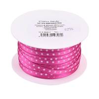 Obrázok ku produktu Atlasová stuha 5mm/5,20m ružová bodkovaná