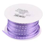 Obrázok ku produktu Atlasová stuha 5mm/5,90m fialová bodkovaná
