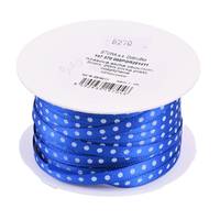 Obrázok ku produktu Atlasová stuha 5mm/4,80m modrá bodkovaná