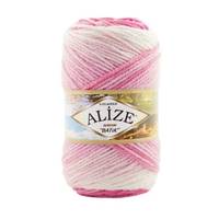 Obrázok ku produktu Pletacia priadza Alize BURCUM BATIK 2164 biela ružová