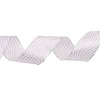 Obrázok ku produktu Lurexová stuha s drôtom 40mm/1m biela strieborná