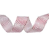 Obrázok ku produktu Lurexová stuha s drôtom 40mm/1m bordová