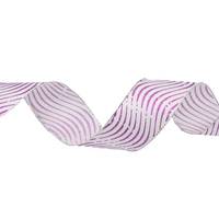 Obrázok ku produktu Lurexová stuha s drôtom 40mm/1m smotanová ružová