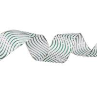 Obrázok ku produktu Lurexová stuha s drôtom 40mm/1m zelená