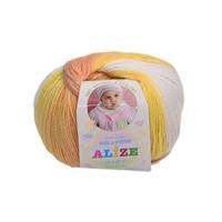 Obrázok ku produktu Pletacia vlna Alize BABY WOOL BATIK 4797 žltá béžová oranžová