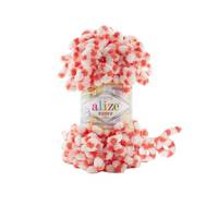 Obrázok ku produktu Pletacia priadza Alize PUFFY COLOR 6495 biela ružová