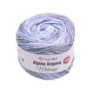Obrázok ku produktu Pletacia vlna YarnArt ALPINE ANGORA MELANGE 6401 modrá sivá