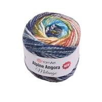Obrázok ku produktu Pletacia vlna YarnArt ALPINE ANGORA MELANGE 6404 zelená modrá hnedá