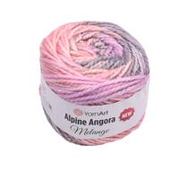 Obrázok ku produktu Pletacia vlna YarnArt ALPINE ANGORA MELANGE 6413 sivá ružová fialová