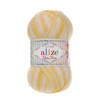 Obrázok ku produktu Pletacia priadza Alize BABY BEST BATIK 6661 žltá biela