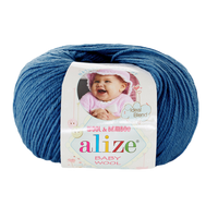 Obrázok ku produktu Pletacia vlna Alize BABY WOOL 279 modrá