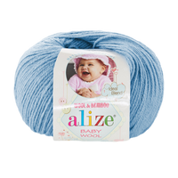 Obrázok ku produktu Pletacia vlna Alize BABY WOOL 350 modrá